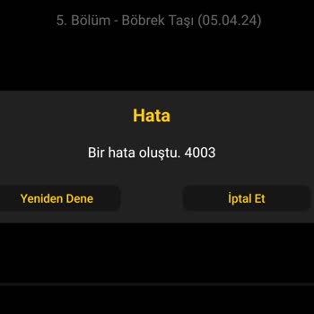 Exxen 4003 Hata Kodu