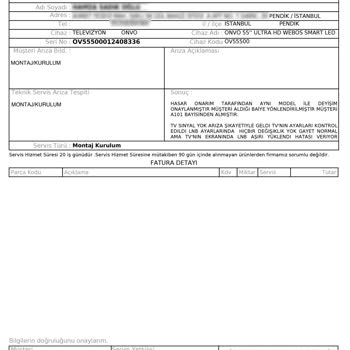 Onvo A101 Değişim Veya İade İçin Zorluk Çıkarıyor.