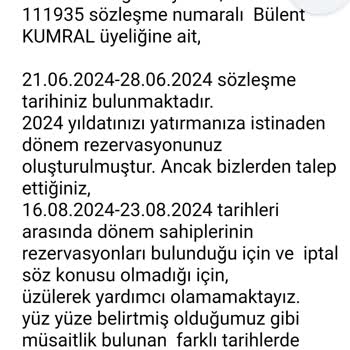 Hattuşa Vacation Thermal Club Rezervasyon Sorunu Çözümünü Arıyorum
