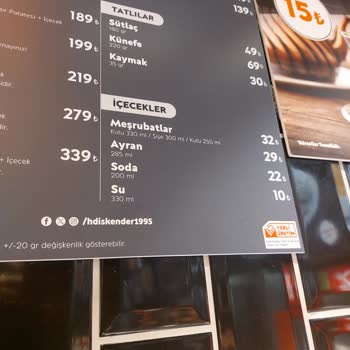 HD İskender Restaurant Hizmet Kalitesinde Beklenenin Altında Bir Deneyim