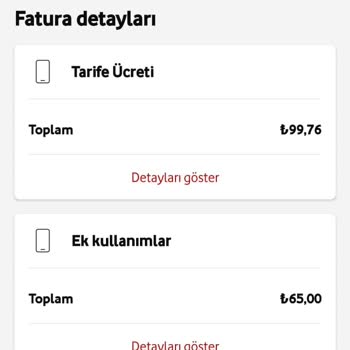 Vodafone İnternet Ücreti!