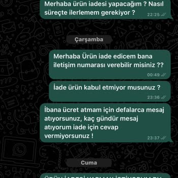 Qarmacha İade Kabul Etmiyor!