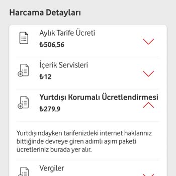 Vodafone Talep Dışı Paket Yükleme Ve Ücretlendirme