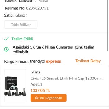 Glanz Technology Glanz Xenon 1 Saat Sonra Bozuldu