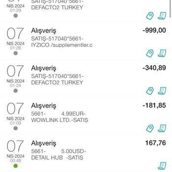 Garanti BBVA Banka Hesabımdan Harcama Yapmadığım Halde Harcama Yapılıyor