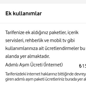 Vodafone Limit Aşım Adı Altında Fazla Fatura