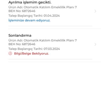 Anadolu Hayat Emeklilik Ayrılma Talebim Tam 1 Aydır Sonuçlanmadı.