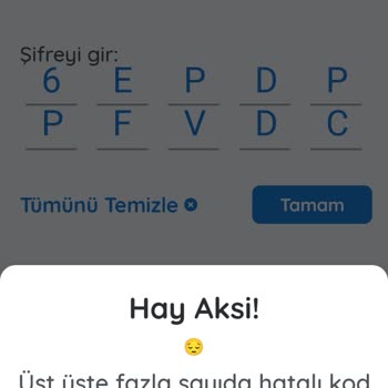KazandıRio Kodlar Silik Okunmuyor Yanlış Girince Kitliyor Uzun Süre Bekletiyor