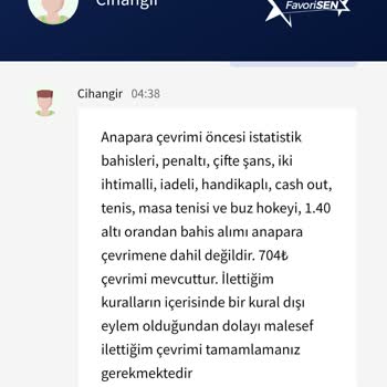 Favorisen Kazancımın Ödenmemesi Üzerine Şikayetim