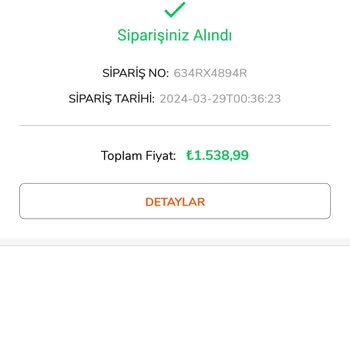 Çetinkaya İnternet Sitesinden Aldığım Gönderilmeyen Ürün