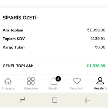 Çetinkaya İnternet Sitesinden Aldığım Gönderilmeyen Ürün