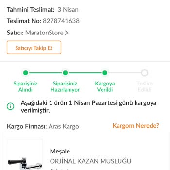Malatya Aras Kargo Şubesi Teslimat Sorunu Şikayeti
