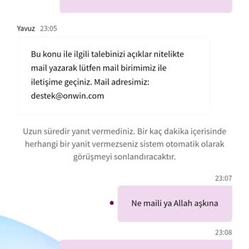 Onwin Bahis Sitesi Kazancımı Vermeyip Hesabımı Sildi!