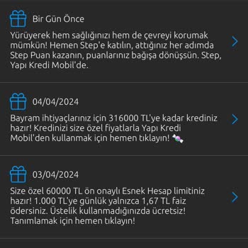 Yapı Kredi Bankası Kart Son Ödeme Tarihi Bilgilendirmesi