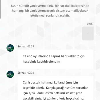Sahabet Hesabımı Haksiz Yere Kapattı.