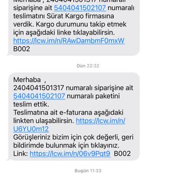 Bigdart Sürat Kargo'nun Teslim Etmediği Ürünü Teslim Edildi Şeklinde Bildirimi