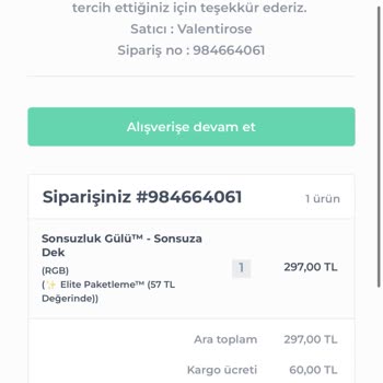 Valentirose Sonsuzluk Gülü Yola Çıkmadı