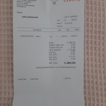 212 AVM Mağazanın İade Politikasıyla İlgili Şikayet