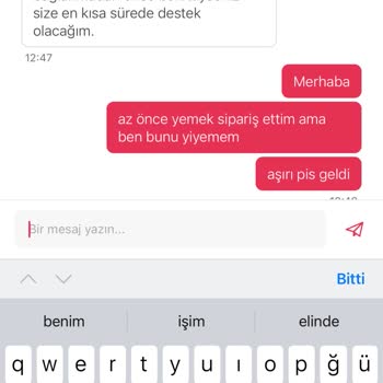 Yemeksepeti Katık Döner Pis Yemek Sorunu