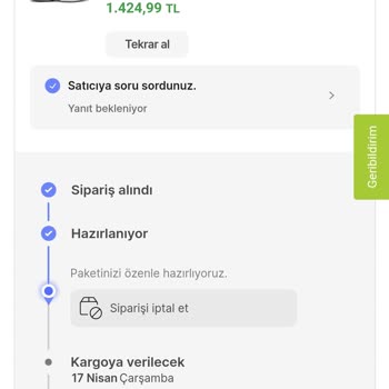 Hepsiburada Çetinkaya Ayakkabının Kargoya Verilme Tarihi Yalanı