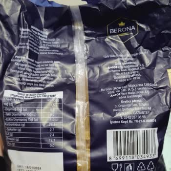 A101 İçin Üretilen Berona Markalı Makarnadan Yabancı Cisim Çıktı