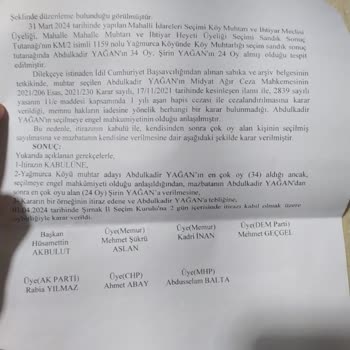 Yüksek Seçim Kurulu (YSK) Seçimin Yenilenmesini Talep Ediyoruz Köy Halkı Olarak