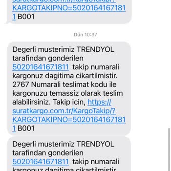Sürat Kargo 1 Haftadır Teslim Etmedi Ve Teslim Edildi Gözüküyor?!