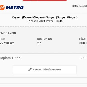 Metro Turizm Gitmediği Lokasyon İçin Bilet Kesip Mağdur Etti.