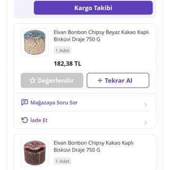 Elvan Gıda Satın Alınan Üründen Yabancı Cisim Çıkması