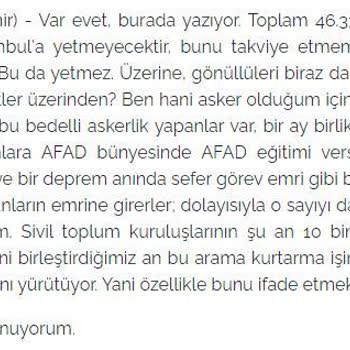 TBMM Tespit Edilen Ama Gerçekleştirilmeyen AFAD Önerisi