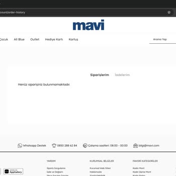 Mavi Ücret Kesildi Sipariş Yok