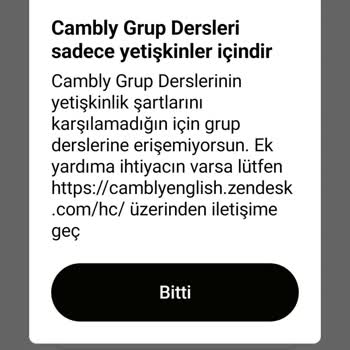 Cambly Grup Dersini 20 Yaşında Olduğum İçin Alamıyorum