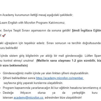 Microfon Şifre Oluşturma Maili Gelmedi