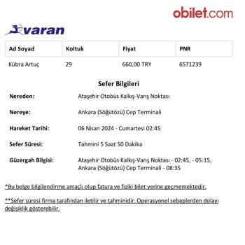 Obilet Varan Turizm Yanlış Durakta Bıraktı.