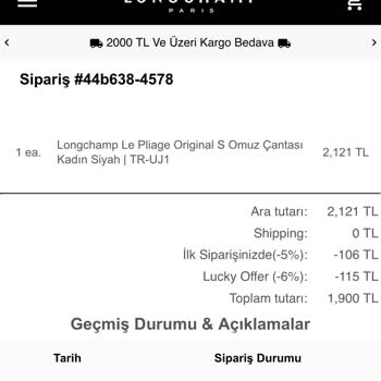 Longchamp Türkiye Alışveriş Sorunu
