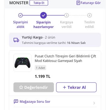 İlgisiz Marka Ve Uzun Kargo Süreci İçin Monster