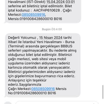 Bursa-İstanbul Havalimanı Seferlerinin Kaldırılması Mağdurları