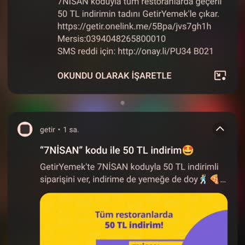 GetirYemek Kupon Kullandın Hatası