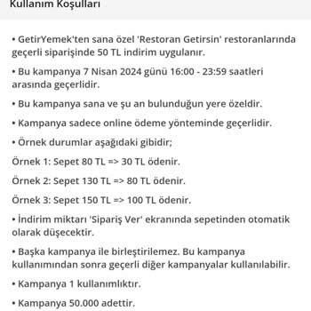 GetirYemek Kupon Kullandın Hatası