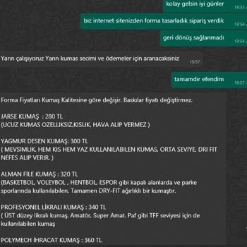 Formayaptirma.net Forma Siparişinde Fiyat Karmaşası