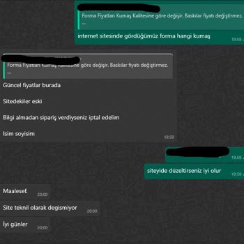 Formayaptirma.net Forma Siparişinde Fiyat Karmaşası