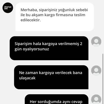 Shopi GO Güvensizlik Ve Kargo Süreci