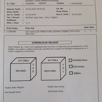Horoz Lojistik İade Ettiğim Ürün Gözükmüyor