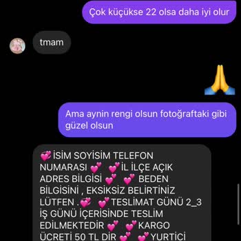 Minilovekids1 Beklenen Elbise Yerine Farklı Ürün Gönderildi