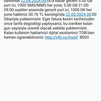 Vodafone Esnek 5 Paketimi İzinsiz Değiştirdi