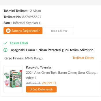 İnformal Yayınlarından Aldığım Ürünün EKSİK-HATALI Çıkması
