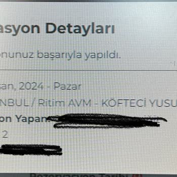 Ritim İstanbul Köfteci Yusuf'ta Yaşadığımız Mağduriyet