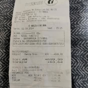 DeFacto Hatalı Dikim Pantolon