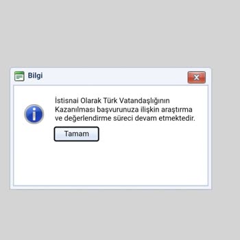 Nüfus ve Vatandaşlık İşleri Vatandaşlık Başvurusu Süreciyle İlgili Geri Dönüş Talebi