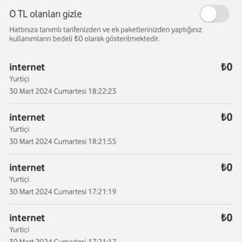 Vodafone Paketim Bitmeden İnternet Aşım Ücreti Yansıttı!